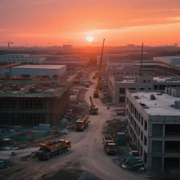 プレエンジニアリング鋼構造フレームワークショップビル（天井クレーン付き）