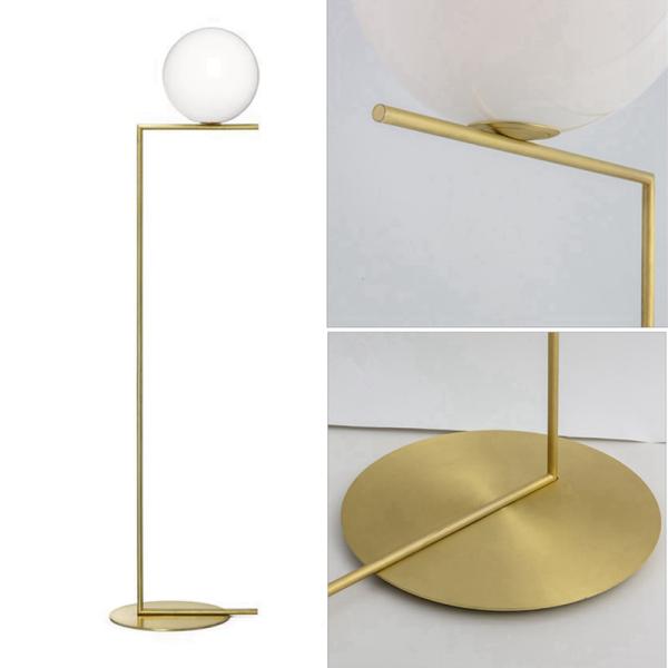Нордическая современная стеклянная лампа лампа пола золота вертикали 200mm/300mm