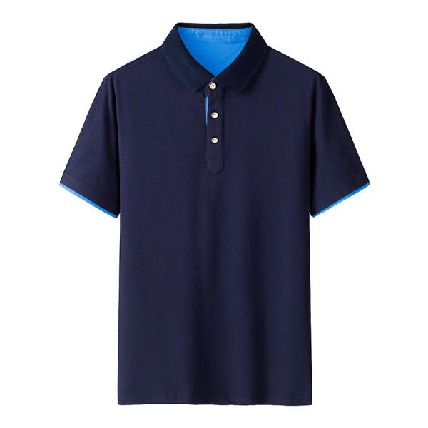 ODM OEM 270gsm T Shirts Climbing Men's Cotton Polo Shirts With Loose Lapels