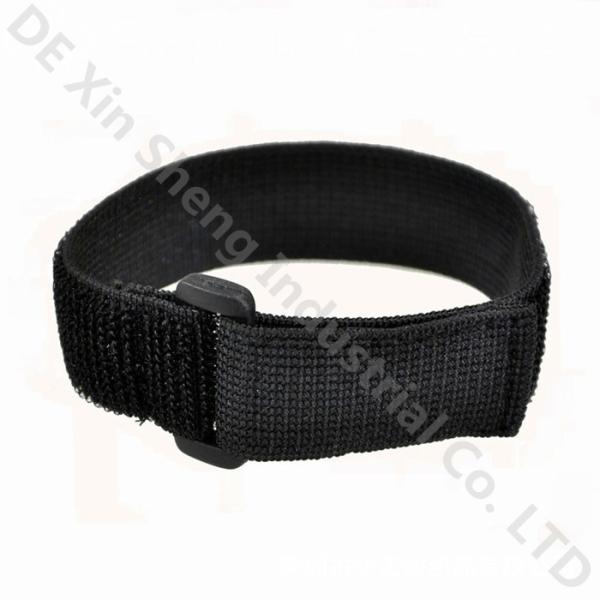 Anit-slip cusotmized logo Hook And Loop Straps cable tie with metal buckle