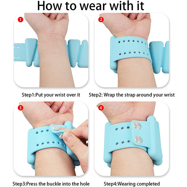 Silicone Weightlifting Weight Bearing Bracelet , Durable Weighted Wristband