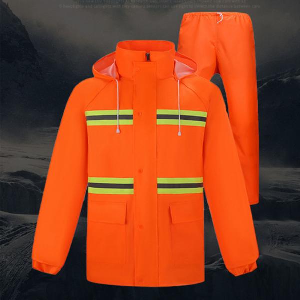 Polyester Taffeta Reflective Safety Clothing Waterproof Coating High Visibility Coat