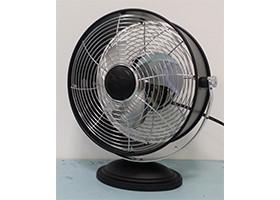 Plastic 9 Inch Retro Metal Table Fan , Home 3 Speed Decorative Desk Fan