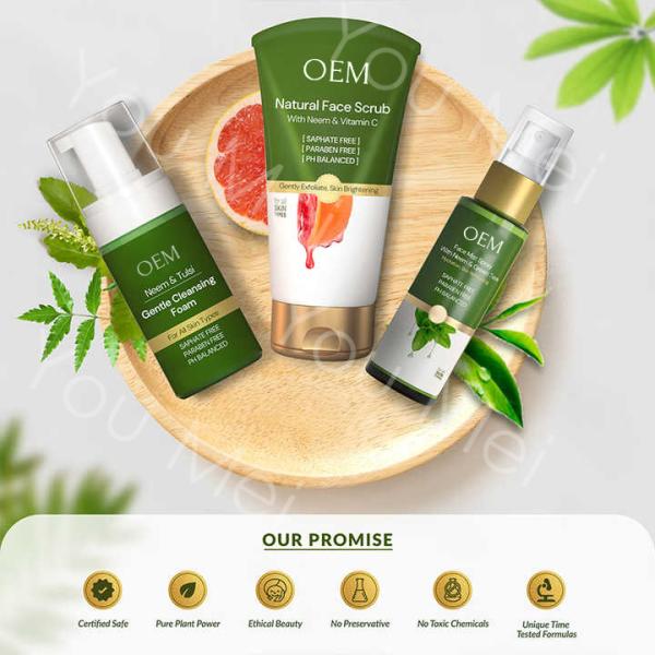 Customized Collagen Niacinamide Vegan Skincare Gift Set Package Oil Control
