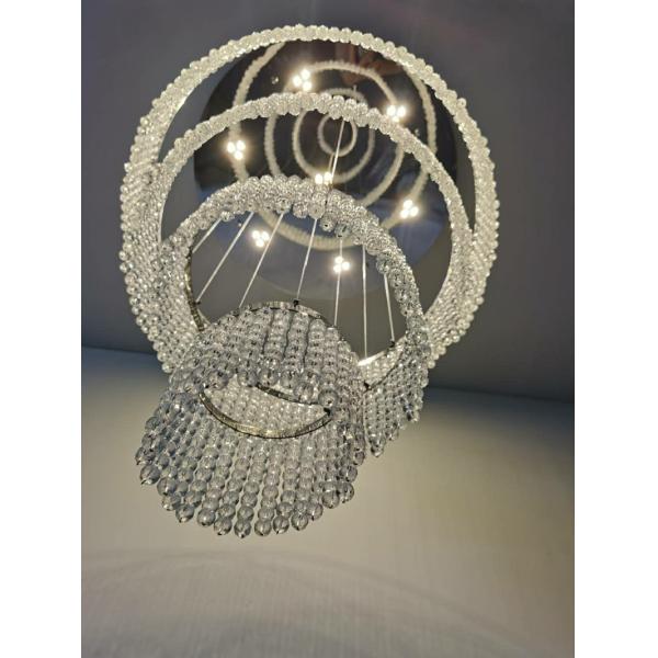 Modern Staircase Chandeliers For Living Room Lobby Club Luxury Ring Lights(WH-NC-90)