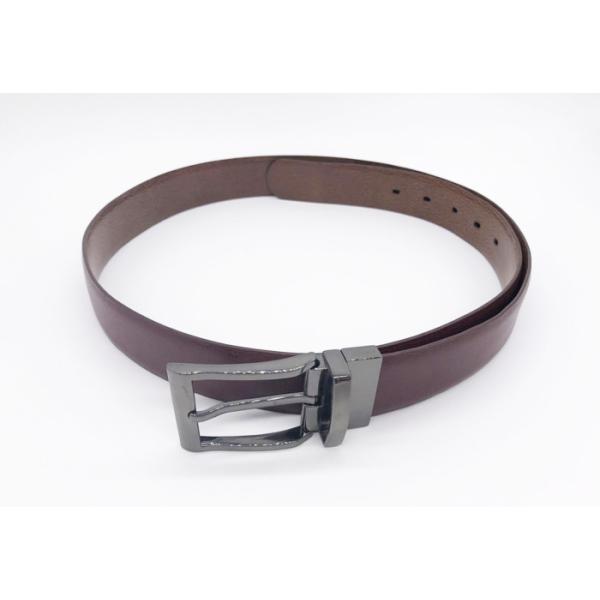 Ширина пояса 3.3cm неподдельных кожаных людей реверзибельная с винтажным оборудованием