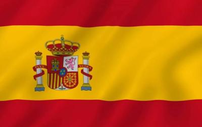 Spain National Flag Digital Printing Header Hooks Finish Single Reverse