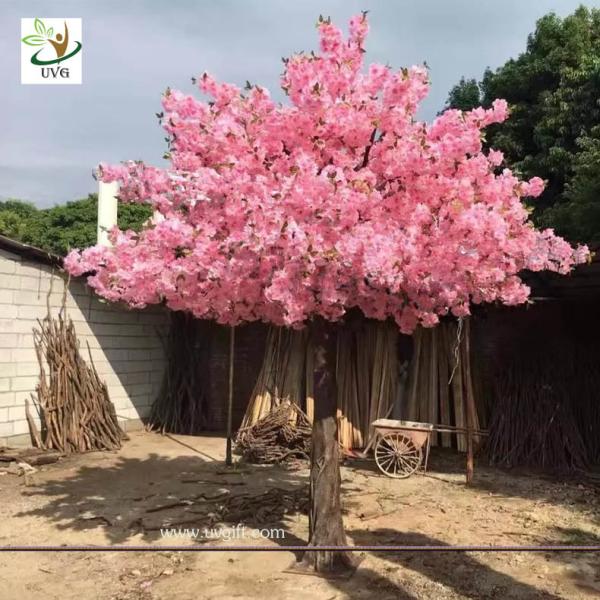 UVG 3.5m tall artificial decorative trees with pink cherry blossoms for garden landscaping CHR028