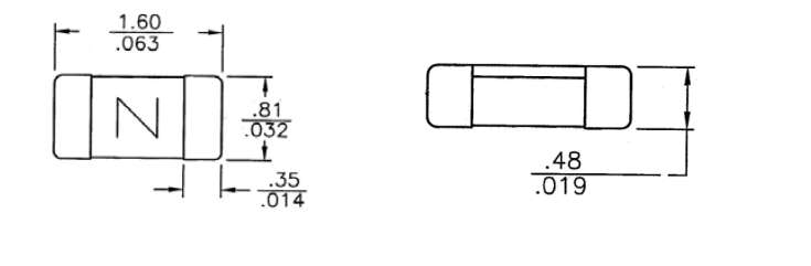 Взрыватели держателя SMD 0603 поверхностные