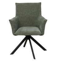 Confortável estofamento cadeira giratória moderna design elegante com estrutura de metal