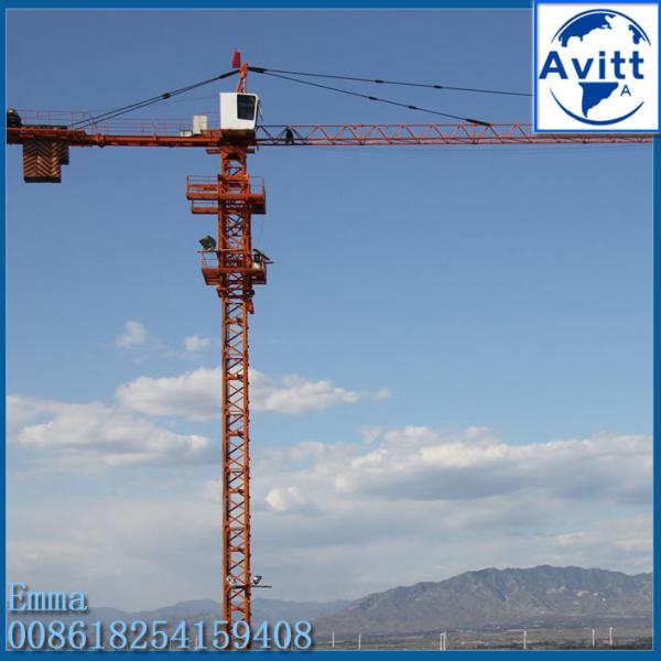 Grue à tour à tête marteau QTZ63 TC5013 5T Charge 35.5m Hauteur libre Section de mât S24