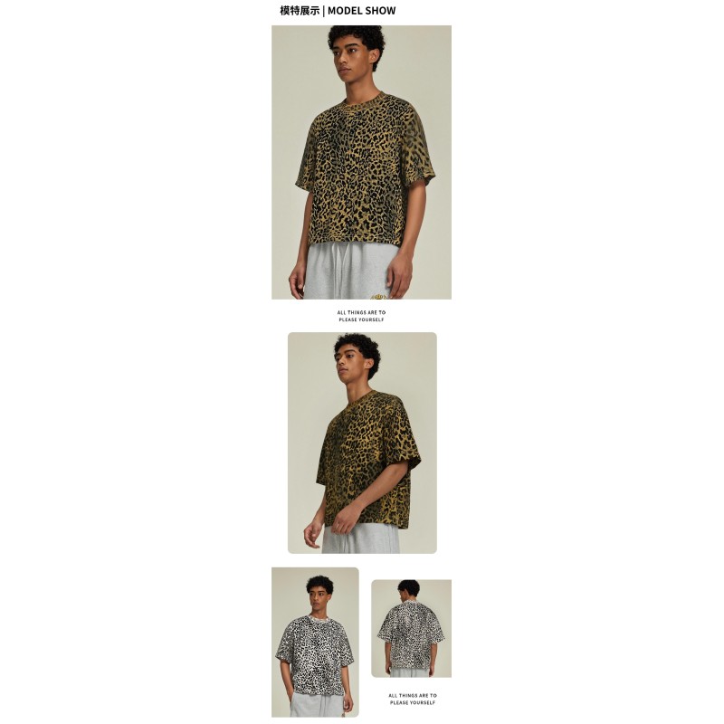 Customized Crop Oversized Short-sleeved Men's T-shirt Camouflage Pattern Blank Breathable Quick Dry Knitted 2026 New Style
