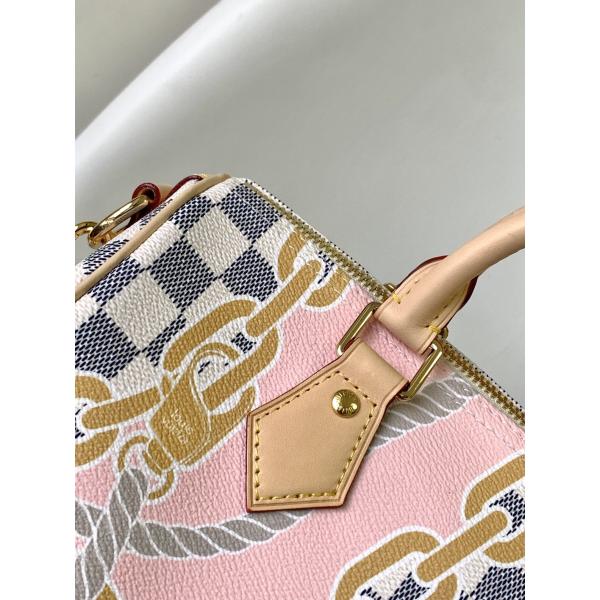 Покрытый холст скоростной Louis Vuitton Damier Azur 25 M46390