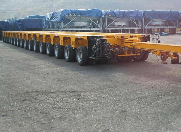 Multi Rotary Axles 100-300 Ton Hydraulic Modular Trailer For Heavy Machine Loading