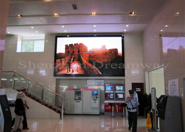 Video Advertising Indoor Full Color LED Display Sign Board 1R1G1B With Iron Cabinet