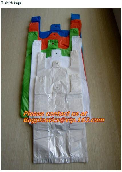 100% Biodegradable and Compostable, T-shirt Bags, EN13432 Certificate, green bags, bio bag