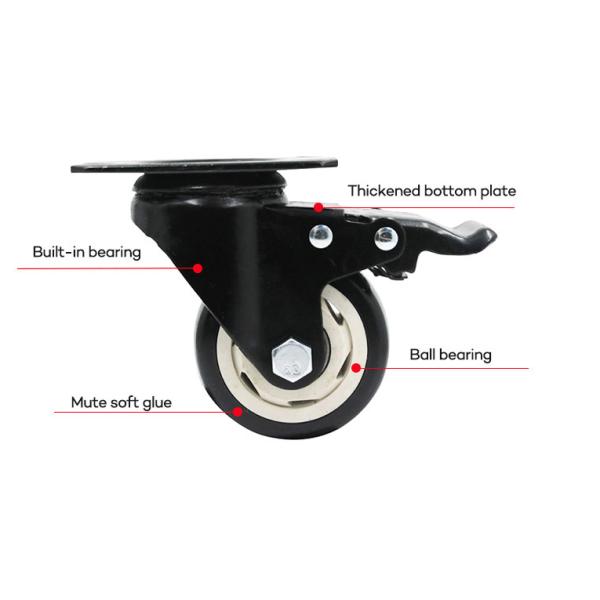 2 Inch Swivel Caster Wheels Moving Swivel Ball Casters PVC Office Chair Furniture Caster