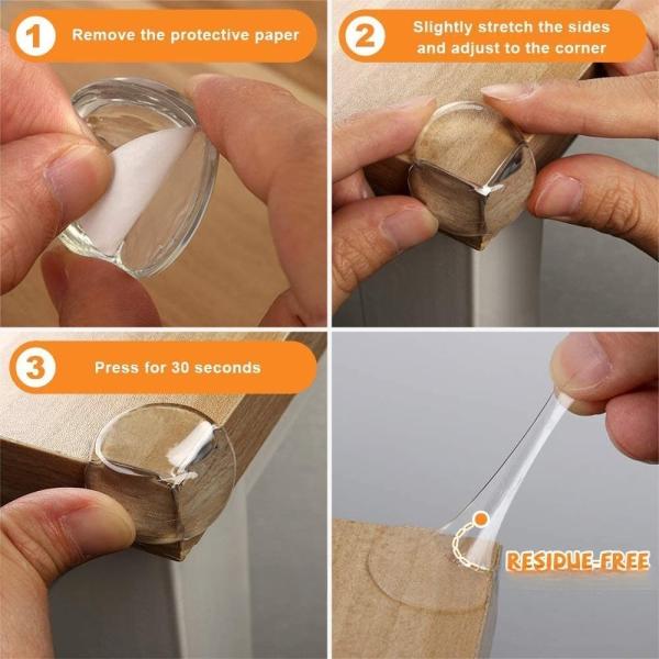 Keep Child Safe Baby Proofing Table Corner Guards Corner Protector for Furniture Against Sharp Corners