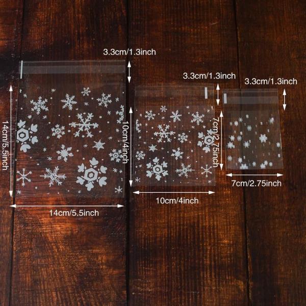 300 PIECES SELF-ADHESIVE PLASTIC CELLOPHANE TREAT BAGS FOR PACKAGING CANDY