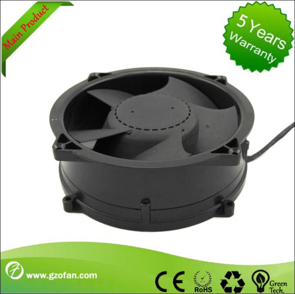 fã axial industrial da C.C. do controle 48v do quadrado 0-10V/PWM do metal de 200mm para refrigerar de máquina