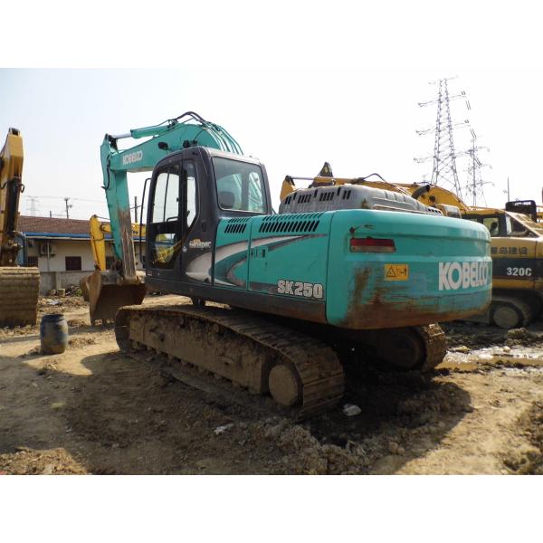 Used KOBELCO SK250 Excavator For Sale 25-Ton Class Low Hours Well-Maintained Long Reach Cab AC Ready To Work