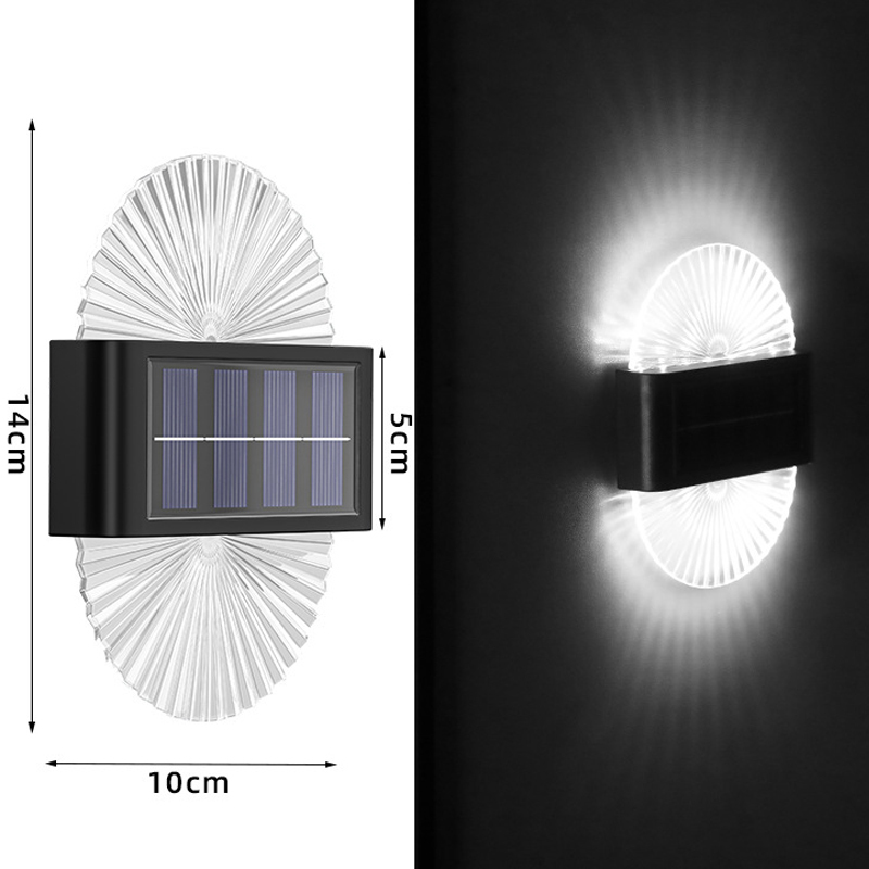 Solar Powered IP65 Waterproof Wall Washing Light with ABS+PC Material for Outdoor Garden and Villa Decoration