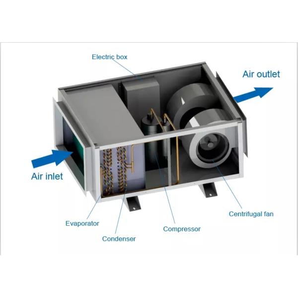 Hot Sale 168L/D High Efficiency Air Dryer Basement Greenhouse Ceiling Mounted Dehumidifier