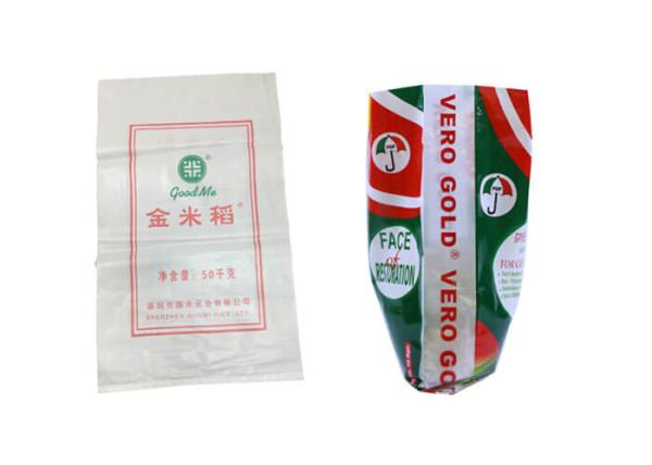 50Kg White Woven Polypropylene Sacks With Single / Double Sewed Bottom