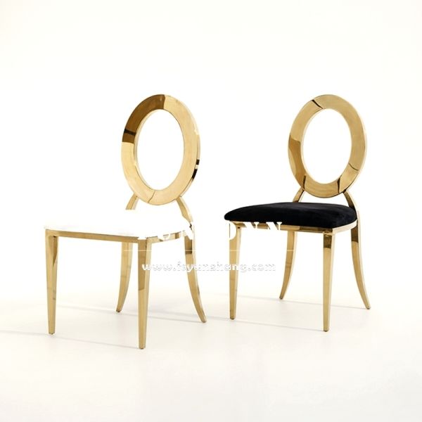 Antique Louis Oz Chair with Gold Stainless Steel Frame for Modern Events Banquets Hotels Dining Apartments Wedding Chair
