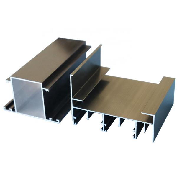Champagne Anodized T Shape Aluminium Door Profiles