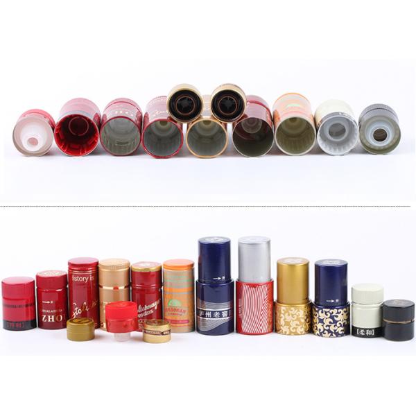 Vodka Whisky Glass Bottle Cap , Aluminium Pp Caps Blue Color Screw Type