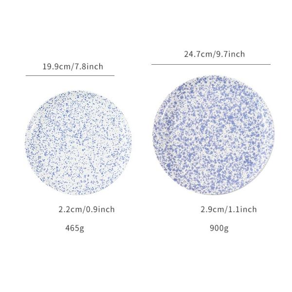 LFGB Savall Round Plain Ceramic Splash Plate For Restaurant