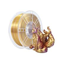 Silk Purple Gold PLA 3D Printer Filamentos de resistência aumentada Peso bruto 1,5 kg para saída