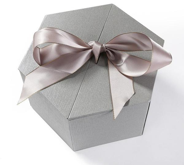 Custom Hexagonal Jewelry Gift Box with Satin Lining