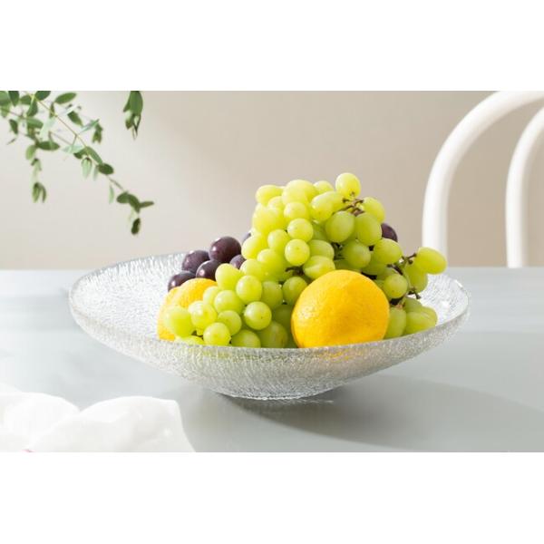 Extra Large Clear Glass Fruit Bowl Centerpiece 30cm Bowls And Plates Machine Made
