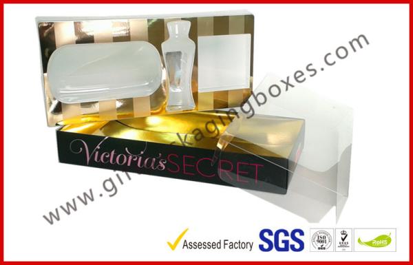 Matt / Glossy Lamination Card Board Packaging Boxes, Victorias Luxury Gift Boxes For Cosmetic Suit Packaging