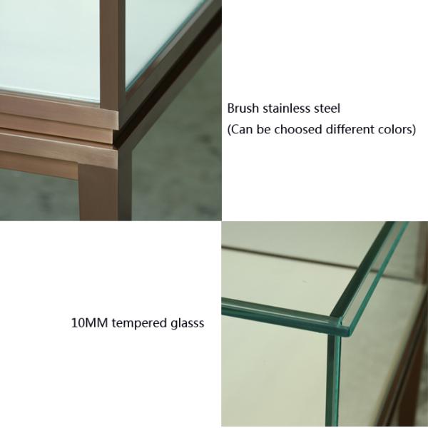 Simple Jewelry Display Cases / Store Display Cases Antique Copper Glass