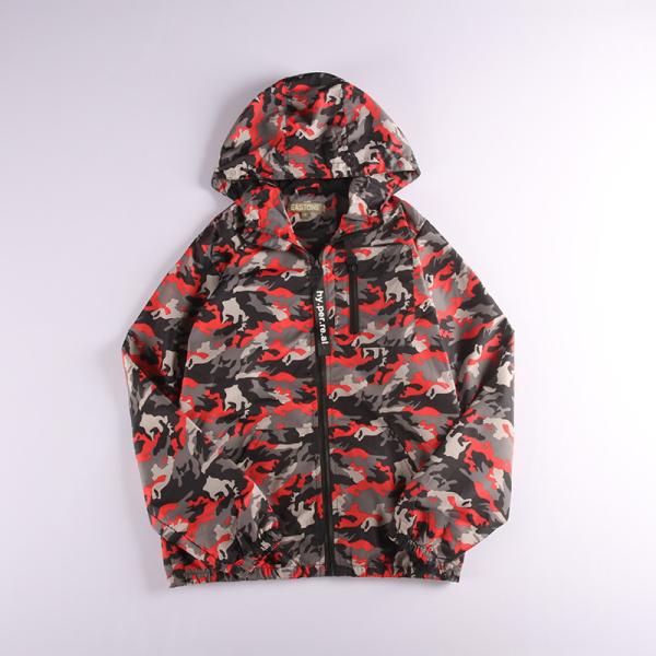 100% Polyester Junior Kids Print Jacket 4 Colors Optional