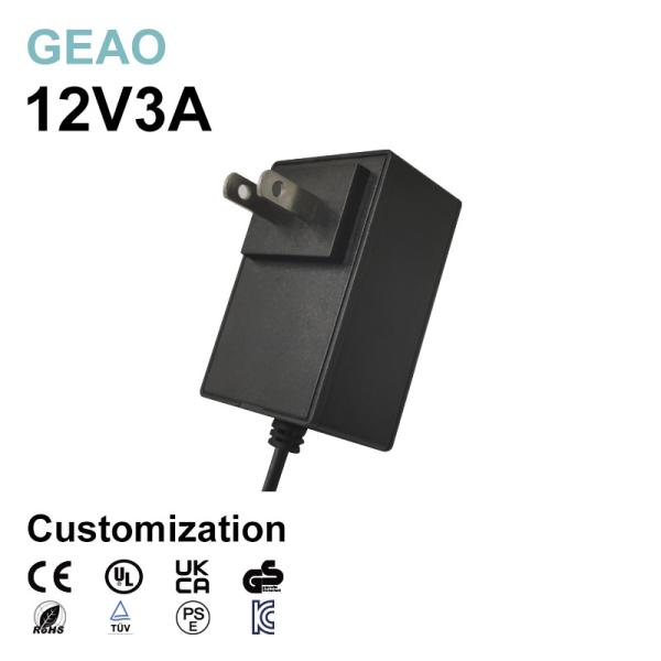 Electric 12V 3A Power Supply Adapter Lightweight 36W Wall Power Adaptor ROHS