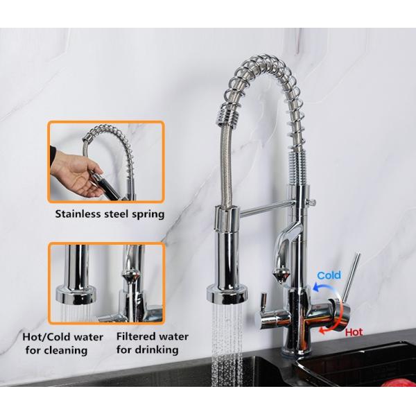 Латунная фильтрованная длина нержавеющей стали 60mm Faucet кухни воды