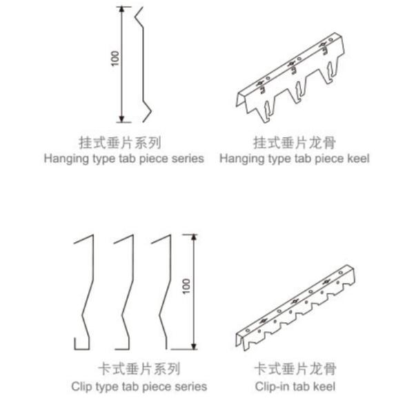 Часть смертной казни через повешение потолка 0.8mm алюминиевой прокладки SGS 0.6mm 0.7mm ложная