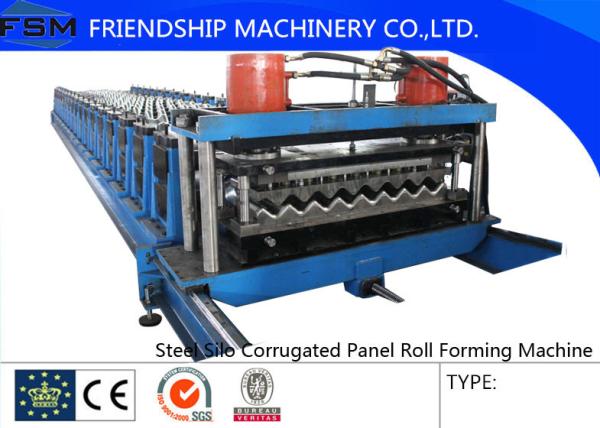 Grain Silo Steel Corrugated Panel Roll Forming Machine For Zinc Alumina Sheet