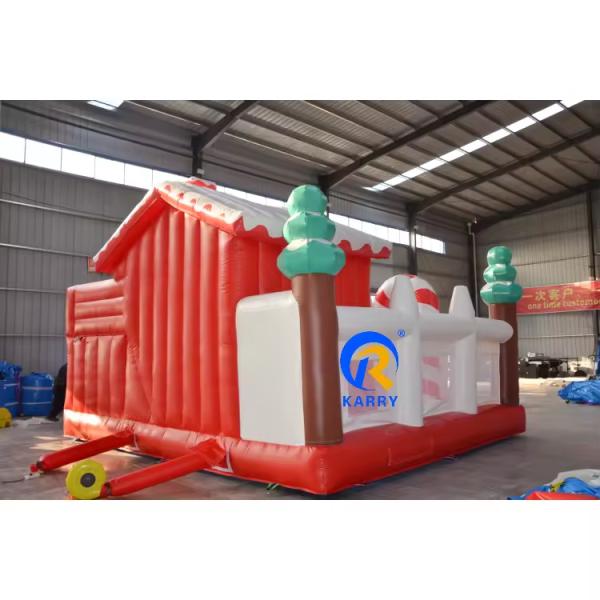 Outdoor Merry Christmas Theme Tree Castle Inflatable Bounce House for Kids and Adults