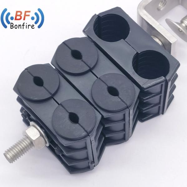 Black Suspension Anchor Dead End Clamps for Hanging Fiber Optic Cable ADSS Accessories