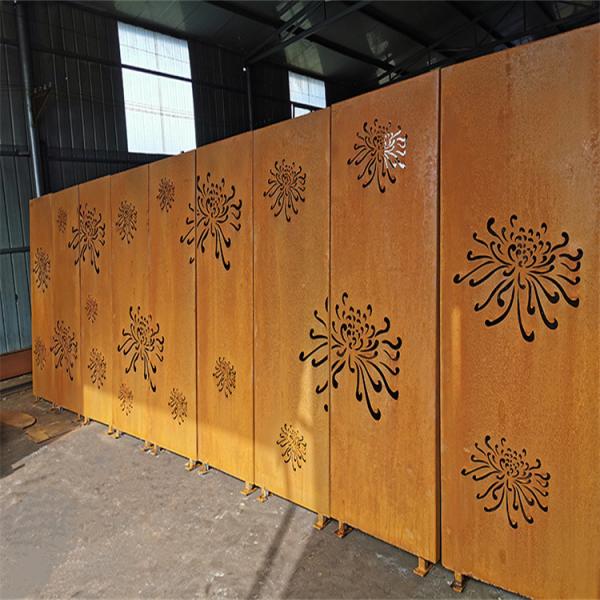 Produtos de jardim de metal para decoração personalizada Painéis de tela de aço corten à prova de intempéries