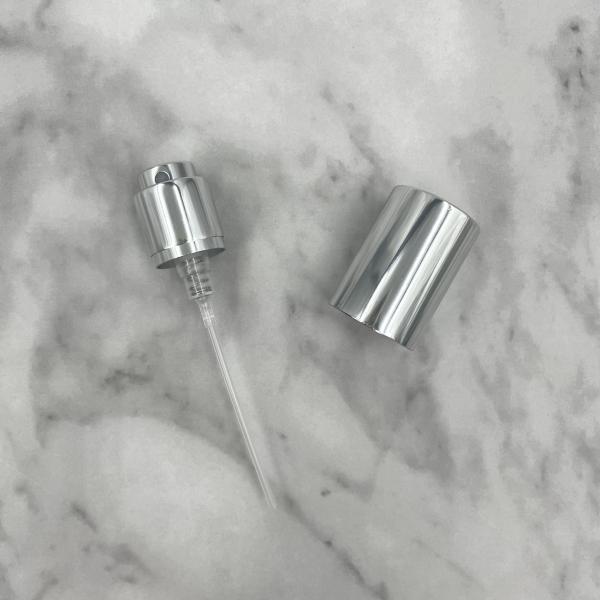 Refillable Perfume Pump Sprayer 15/400 0.07ML 0.09ML Dosage With Silver Collar