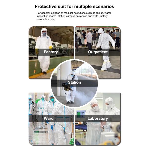Anti Static Disposable Medical Gowns Nonwoven Protective Suits For Women Men