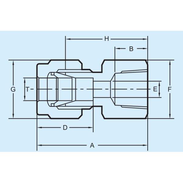 Шестиугольник потока соединителя 3000PSI трубы нержавеющей стали OD Ferrule выковал