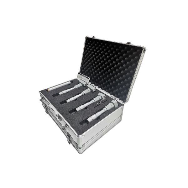 50-100mm Three-Point Internal Micrometer Set with Extended Rod Deep Hole Measurement Kit