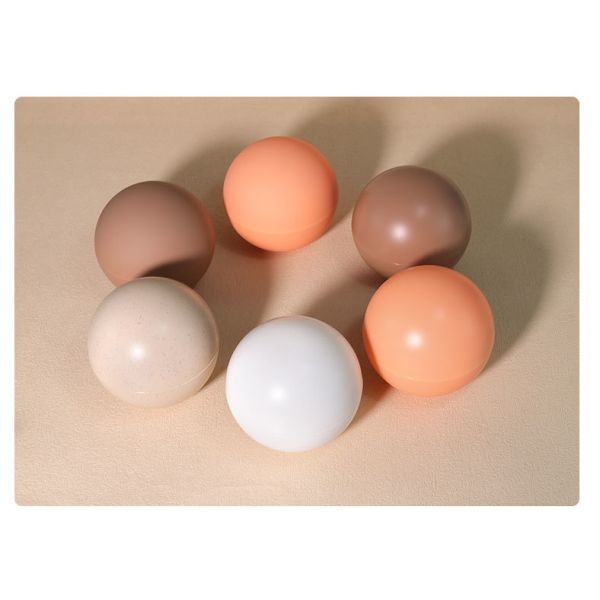 200g Contenedor de Exfoliante Corporal en Forma de Bola, Frascos para el Cuidado de la Piel, Tarro de Plástico para Crema Cosmética con logotipo, Tarro de Paja de Trigo Biodegradable